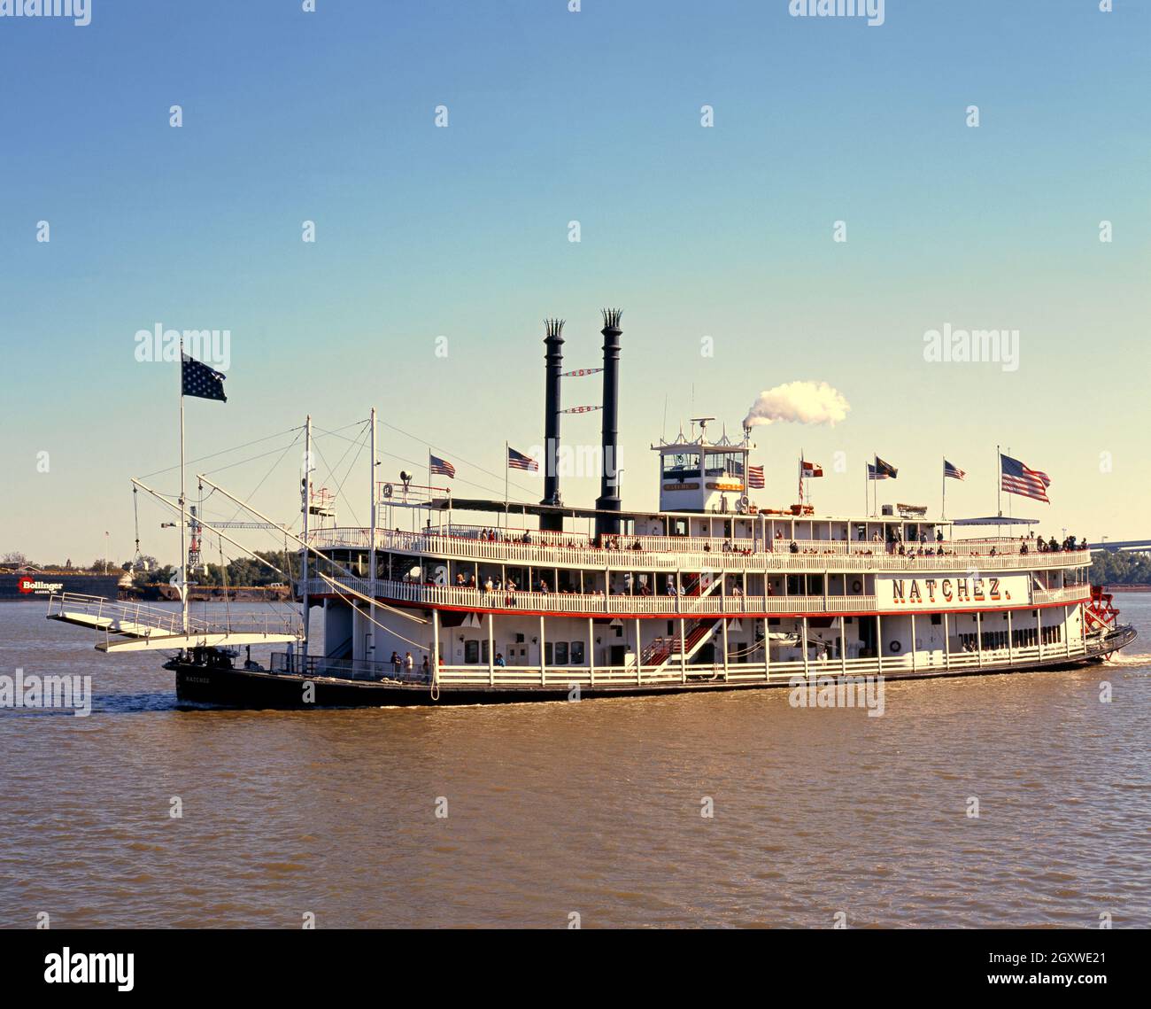 Steam boat Natchez along the Mississippi River, New Orleans, USA Stock