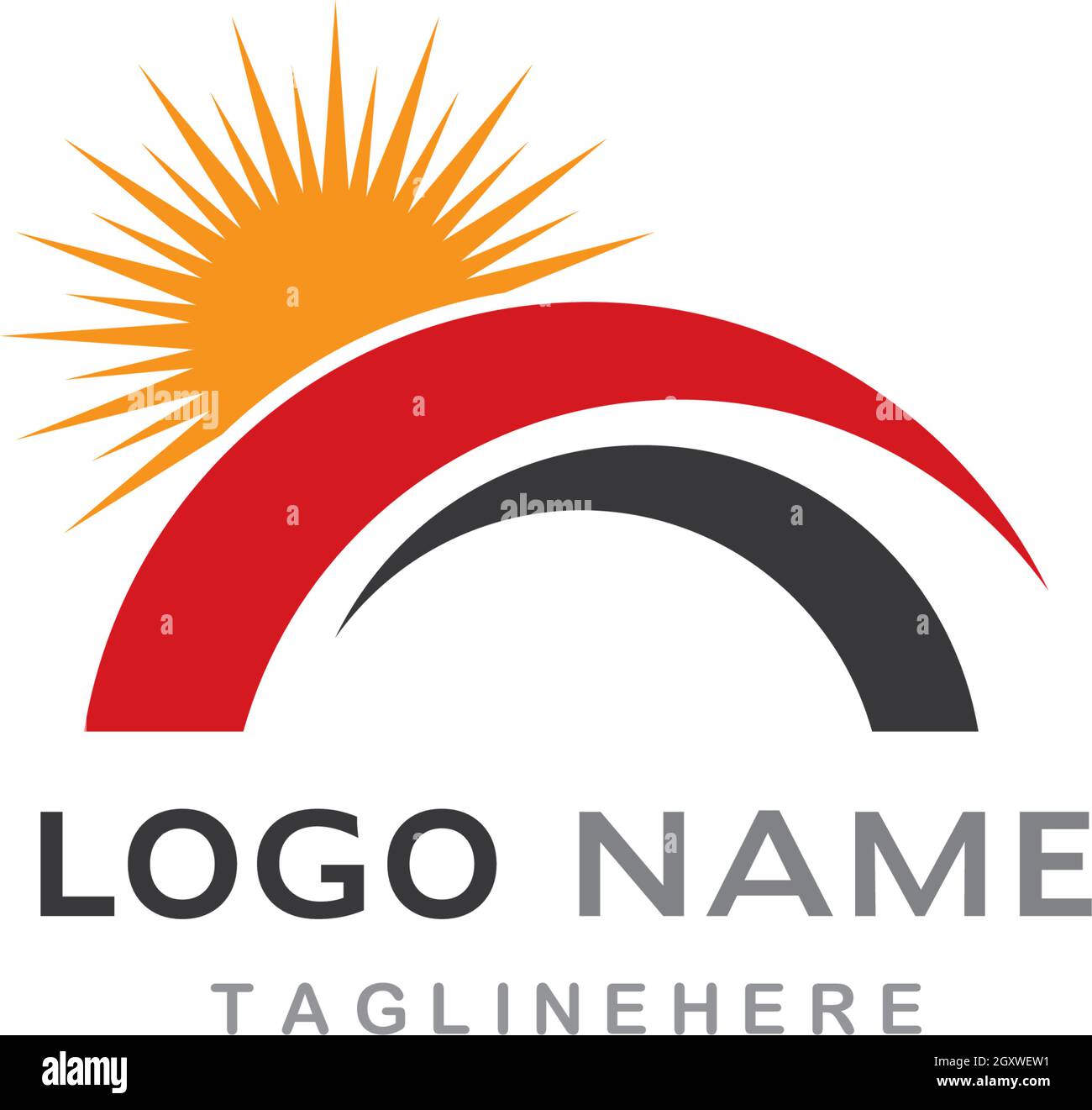 Bridge ilustration logo vector template Stock Vector