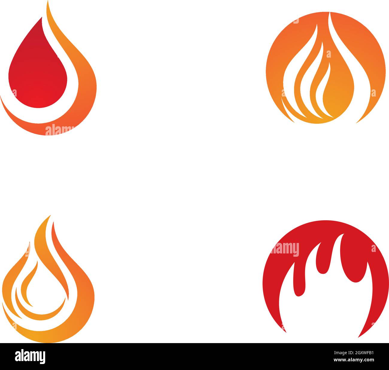 Fire flame Logo Template vector icon Oil, gas and energy logo concept ...