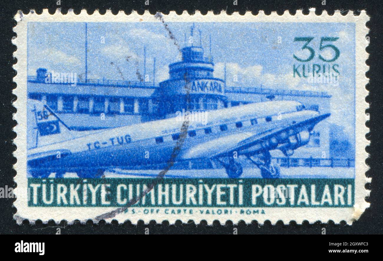TURKEY CIRCA 1967 stamp printed by Turkey, shows Yesilkoy Airport