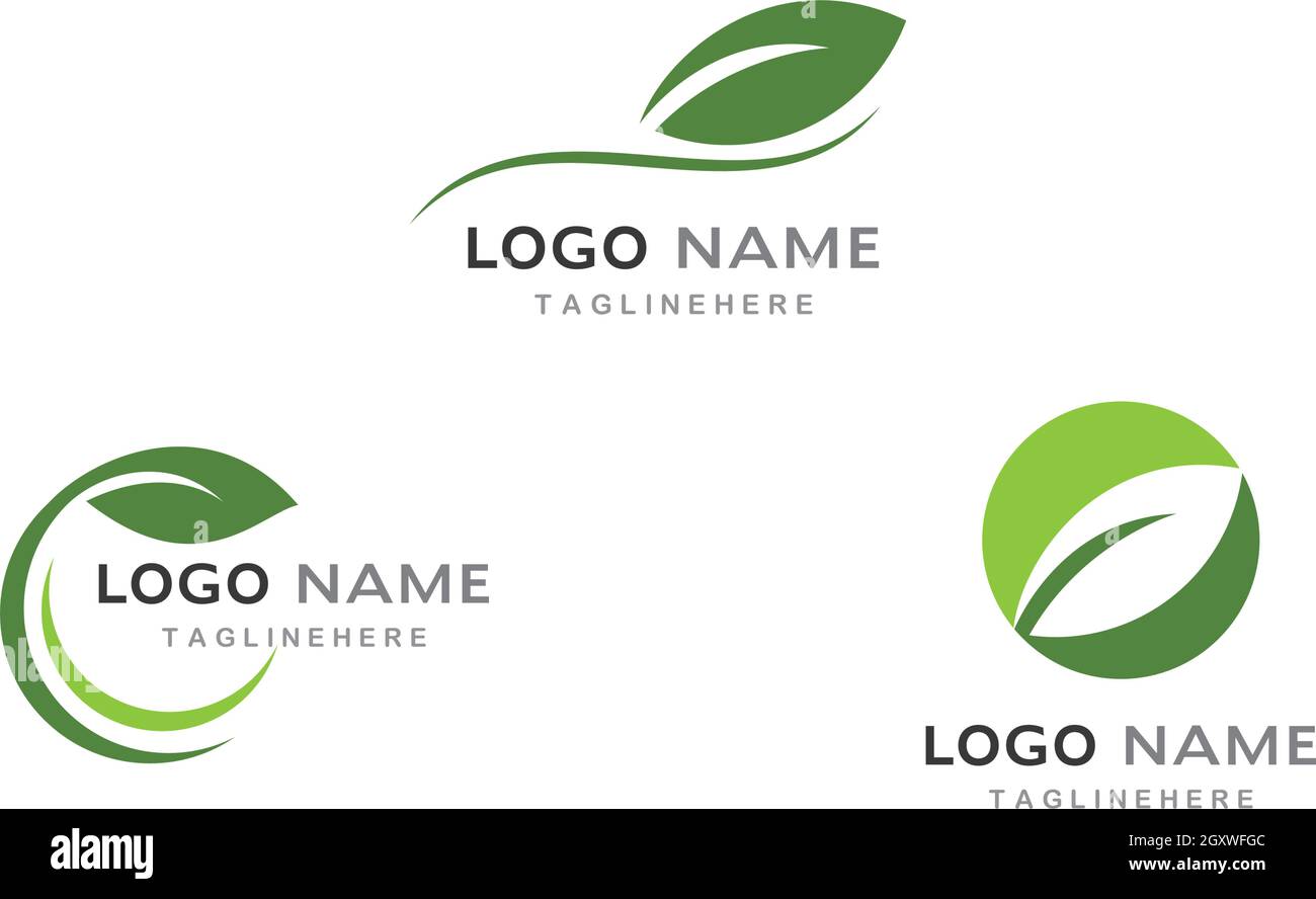 Logos of green leaf ecology nature element vector icon Stock Vector ...