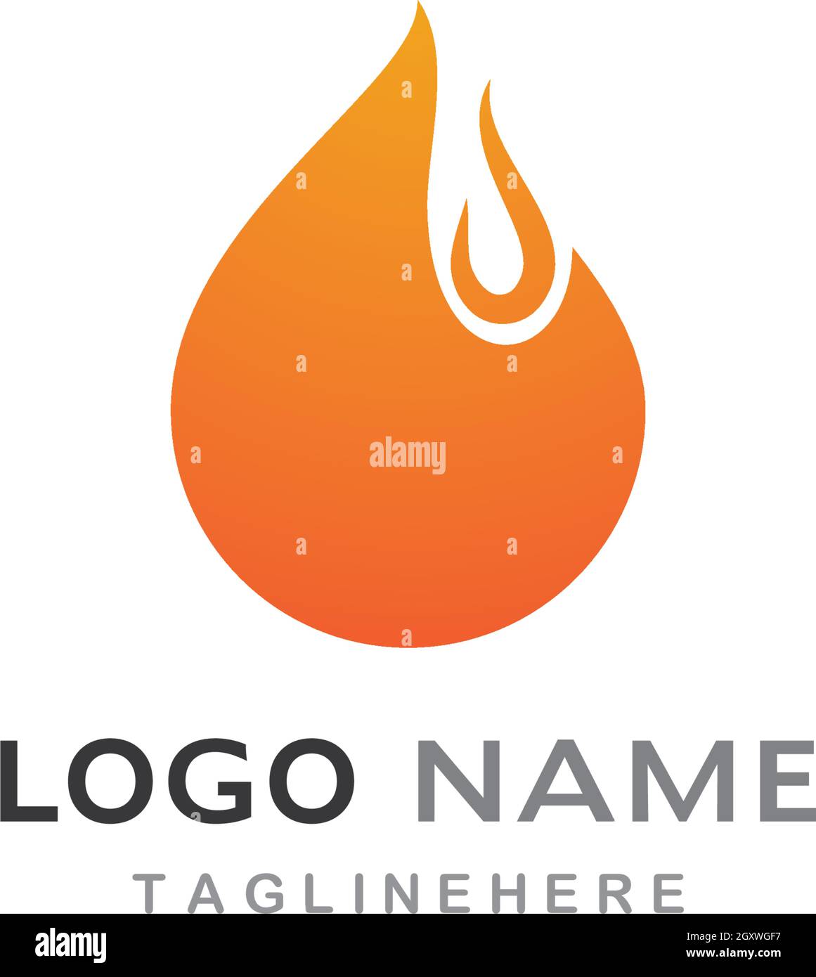 Fire flame Logo Template vector icon Oil, gas and energy logo concept ...