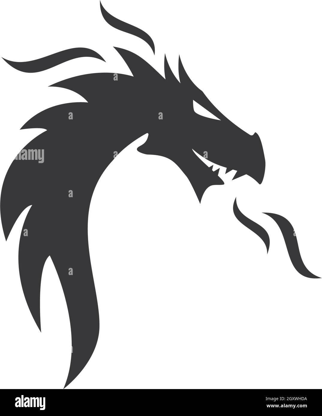 Dragon logo template vector illustration Stock Vector Image & Art - Alamy