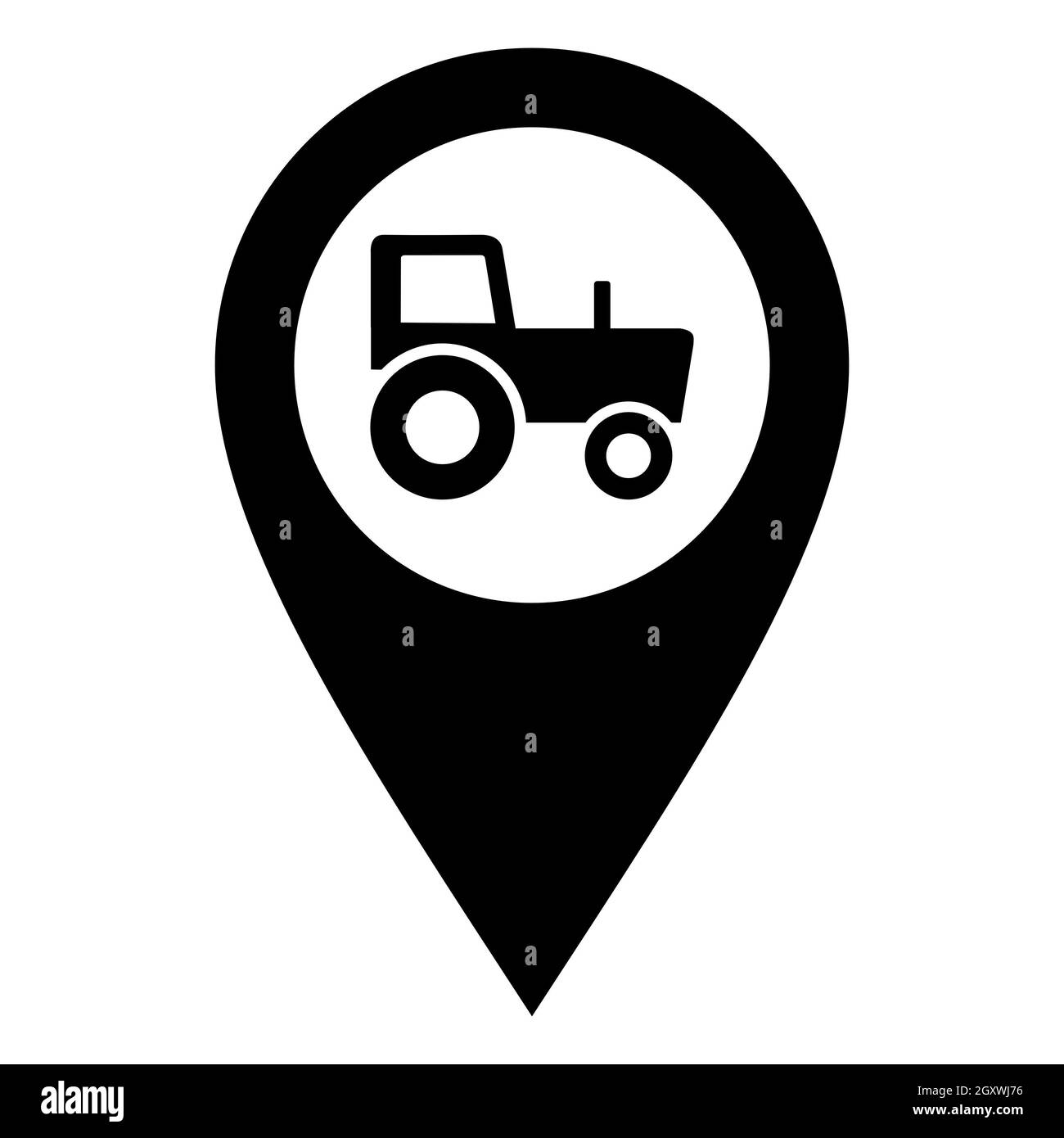 Tractor and location pin Stock Photo Alamy