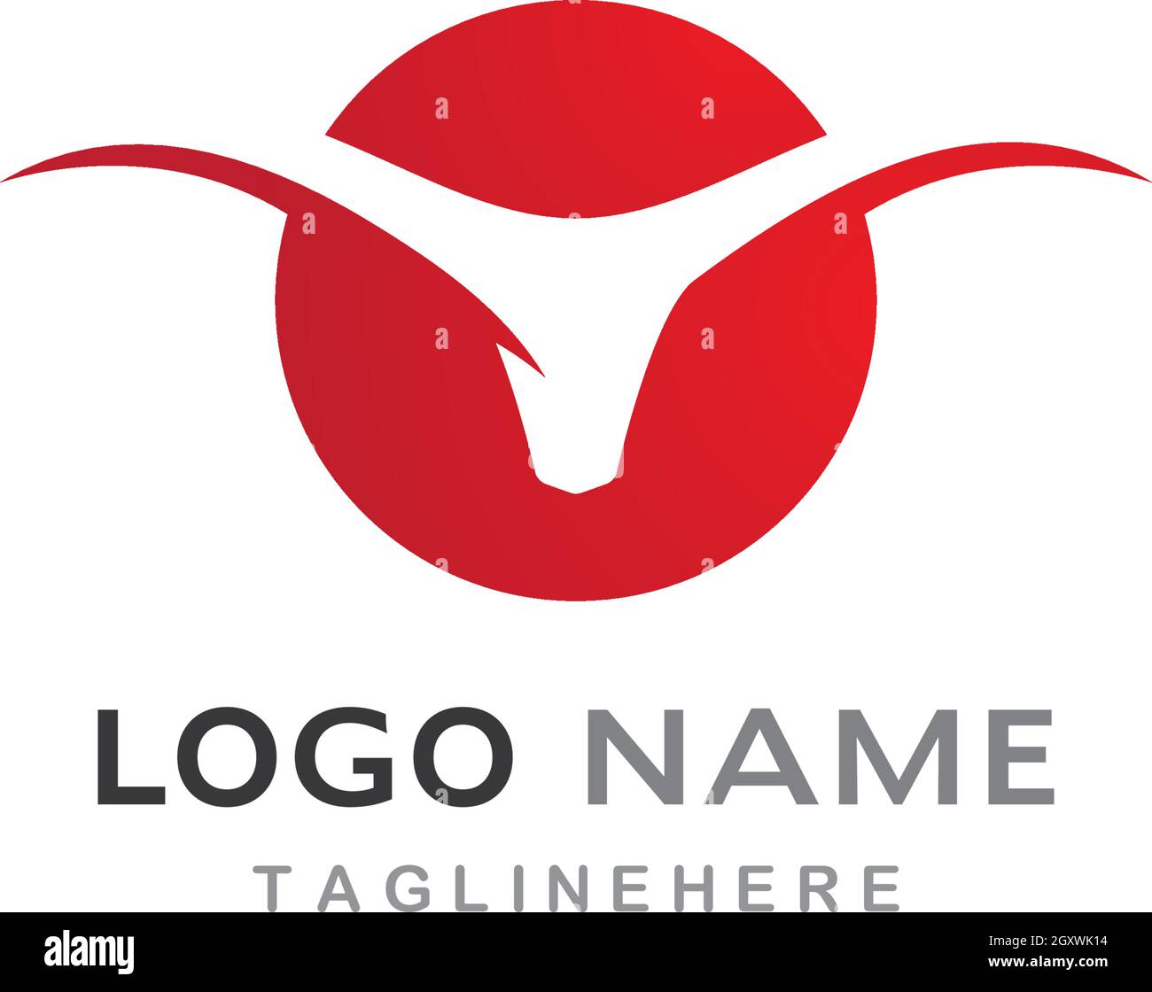 Red Bull Taurus Logo Template Vector Icon Illustration Stock Vector Image Art Alamy