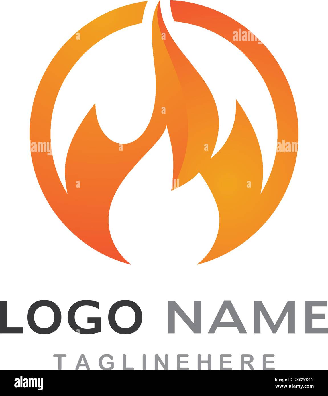 Fire flame Logo Template vector icon Oil, gas and energy logo concept ...
