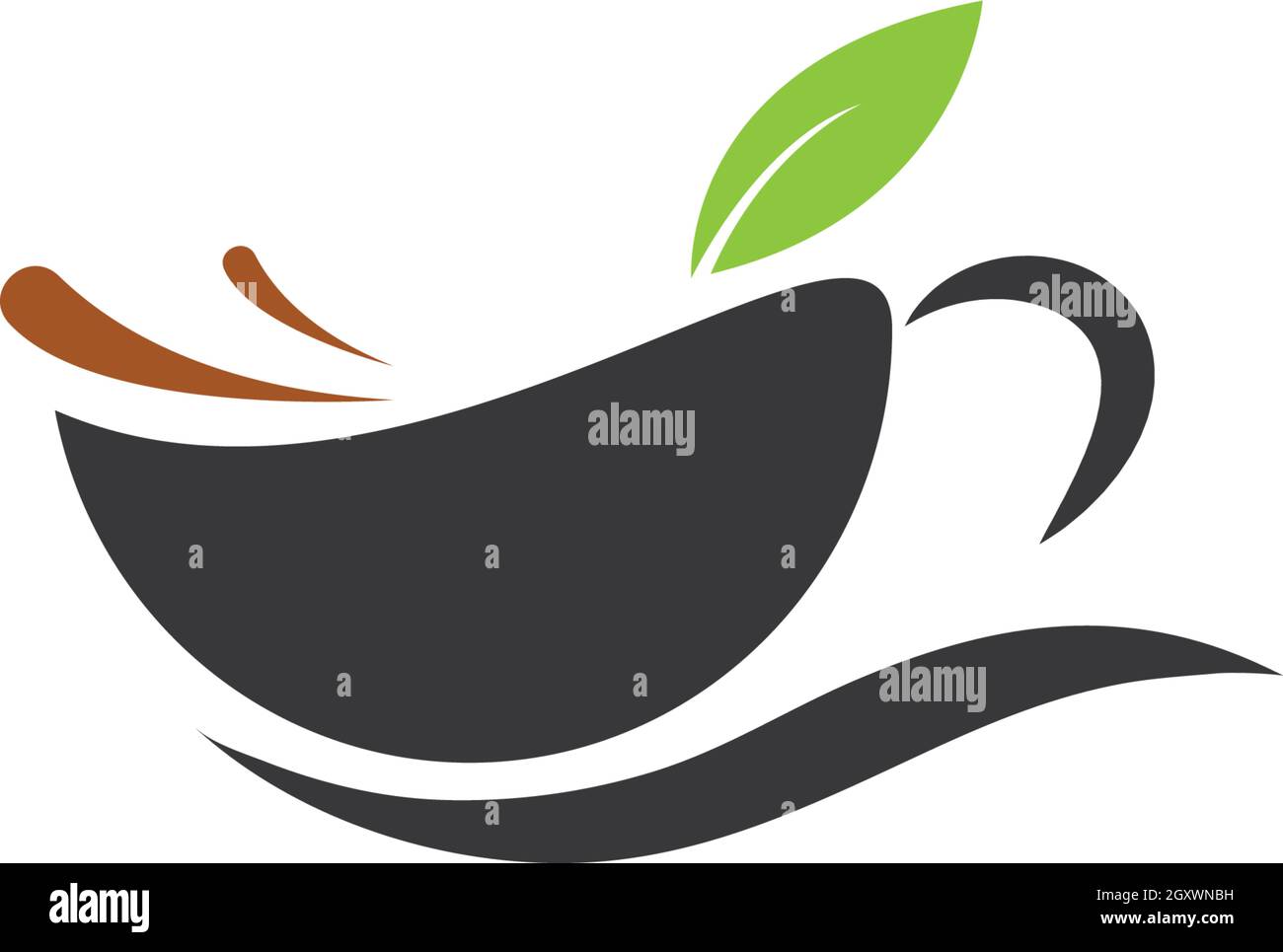 Green Tea logo vector icon template Stock Vector