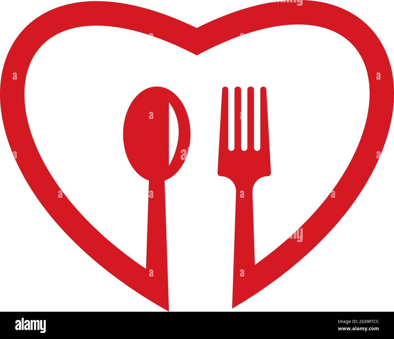 Love food logo vector template Stock Vector