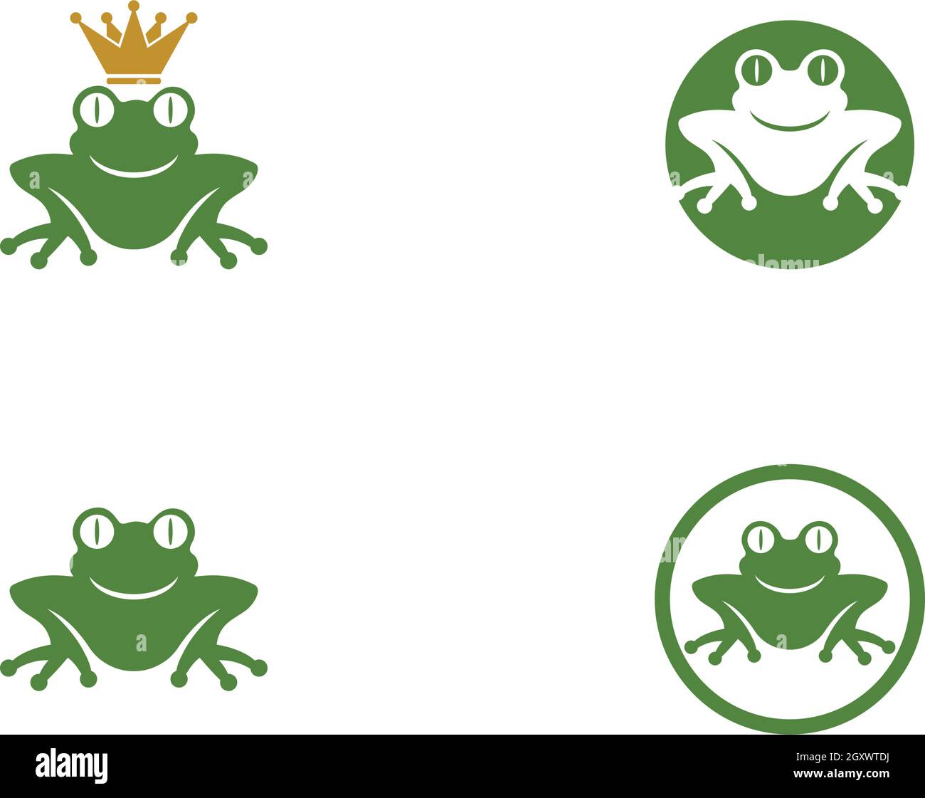 Frog Logo Template vector illustration Stock Vector