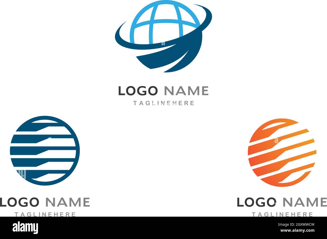globe ilustration logo vector template Stock Vector Image & Art - Alamy