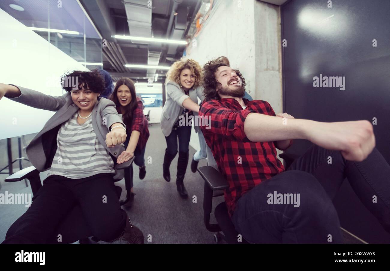 multiethnics startup business team of software developers having fun ...