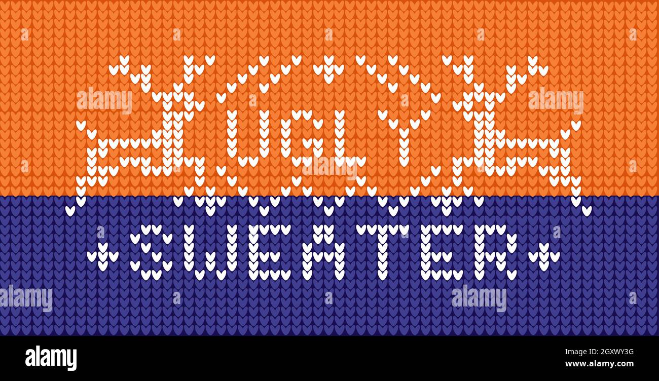 Classical pattern design for Christmas ugly sweater with deer and pine Stock Vector