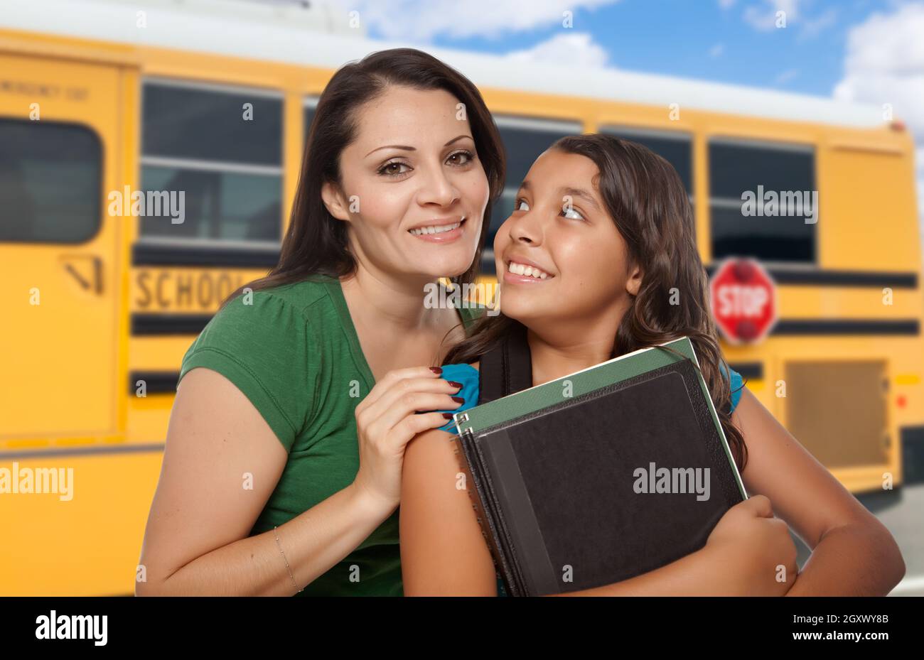Child and mom school bus hi res stock photography and images Alamy