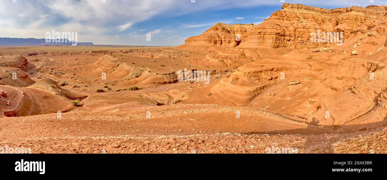 Shadow of a man standing on Honeymoon Trail, Vermilion Cliffs National Monument, Coconino County, Arizona, USA Stock Photo