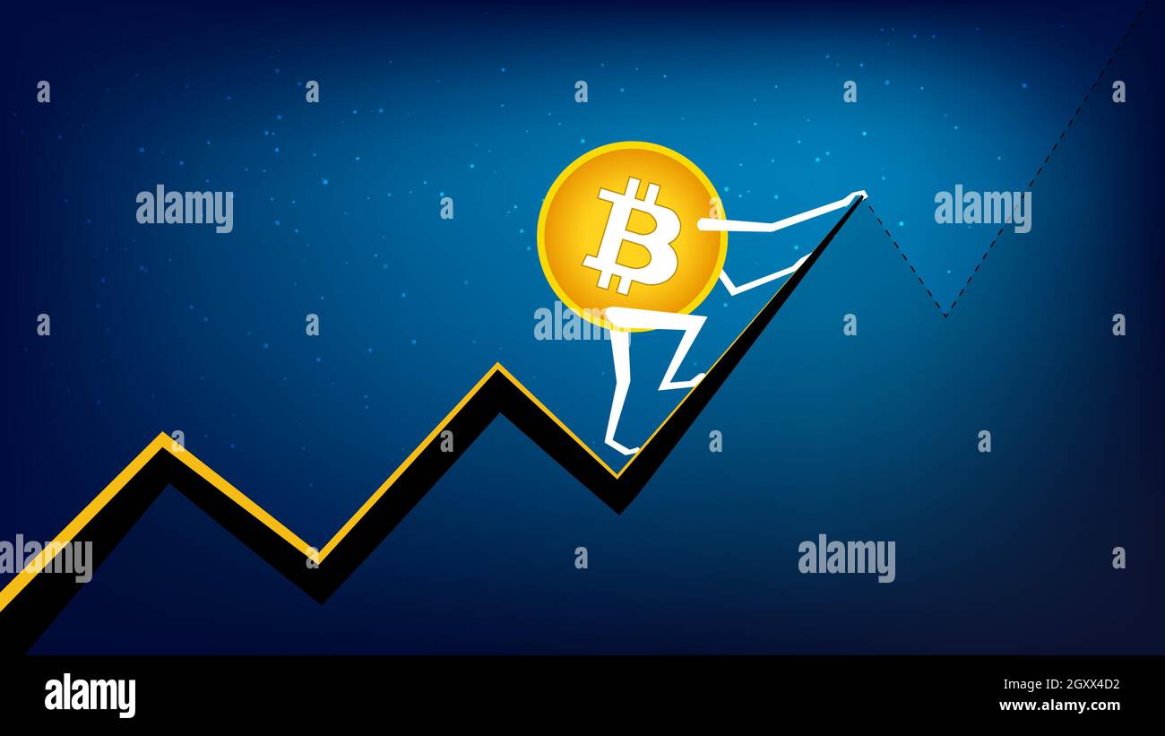 Bitcoin BTC ATH All Time High. The coin has the highest price ever.  Polygonal blue background Stock Vector Image & Art - Alamy