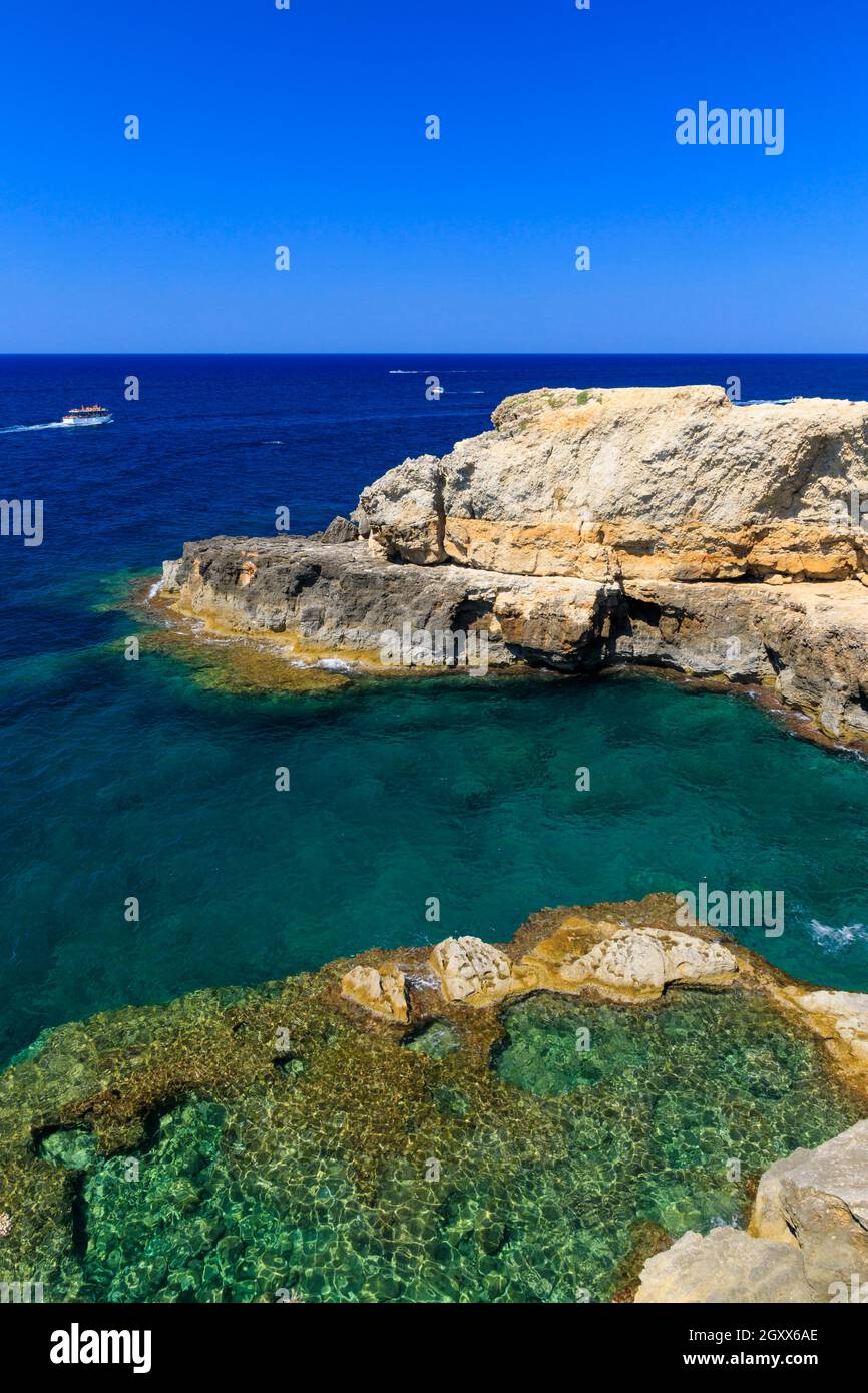 Southernmost place in Puglia, Punta Ristola, Castrignano del Capo, Apulia, Italy Stock Photo