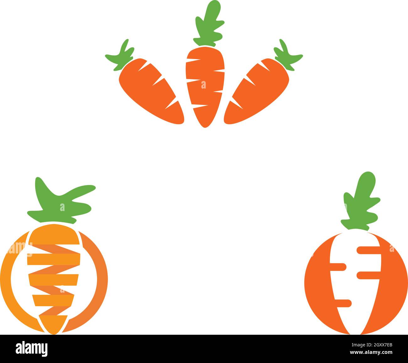 carrot ilustration logo vector template Stock Vector