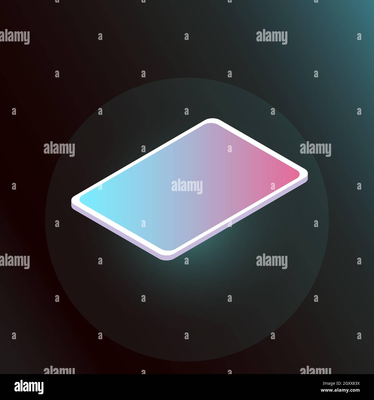 Gradient Color Tablets Isolated digital tablet mock Stock Vector Images - Alamy