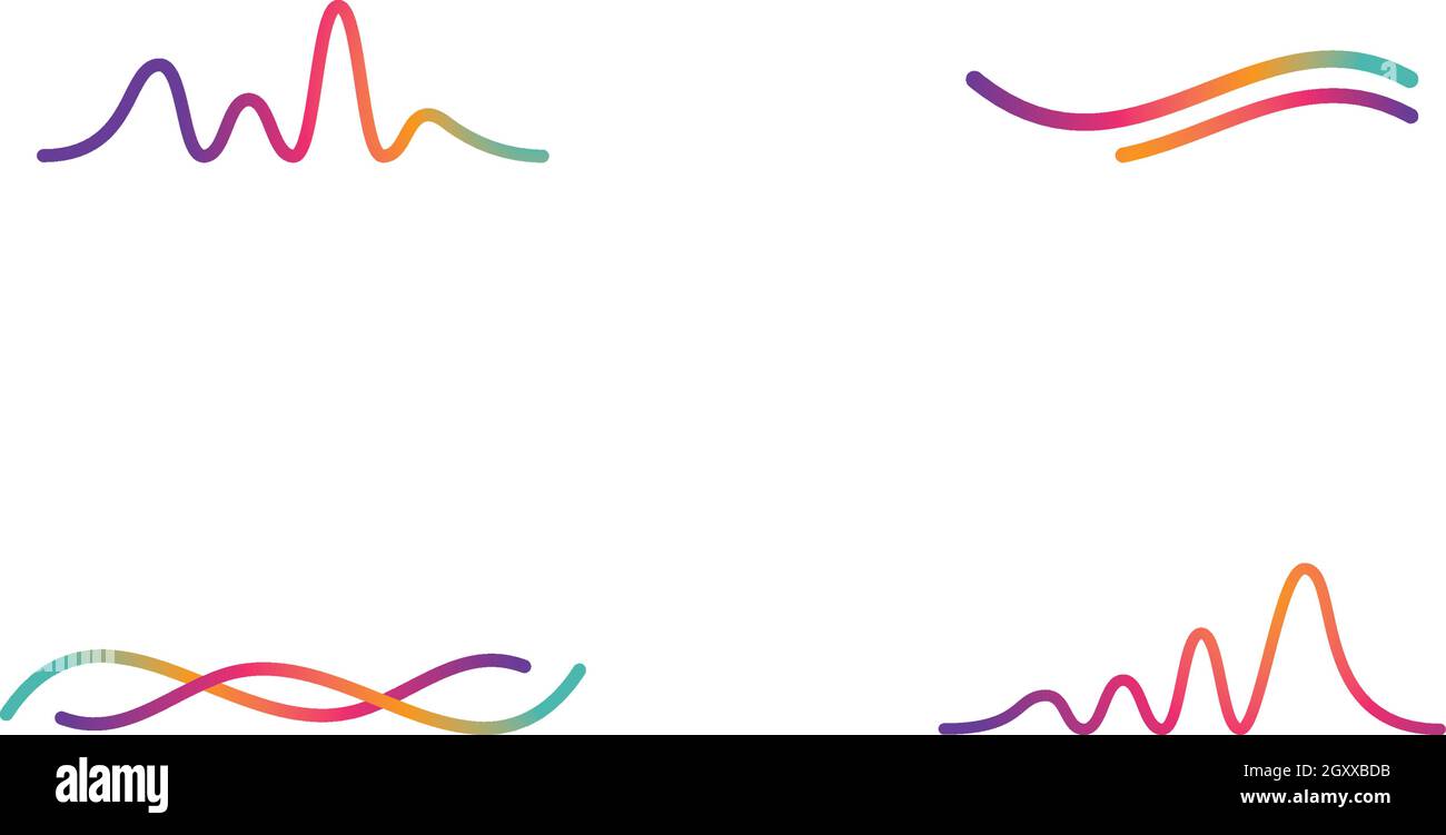 sound wave ilustration logo vector icon template Stock Vector