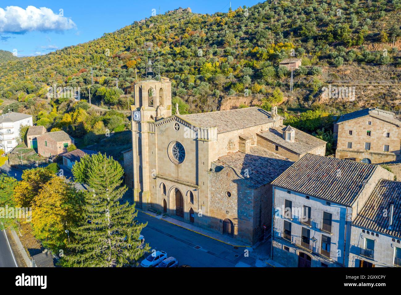 Santa Maria church in Ponts, Lleida Catalonia Spain Stock Photo