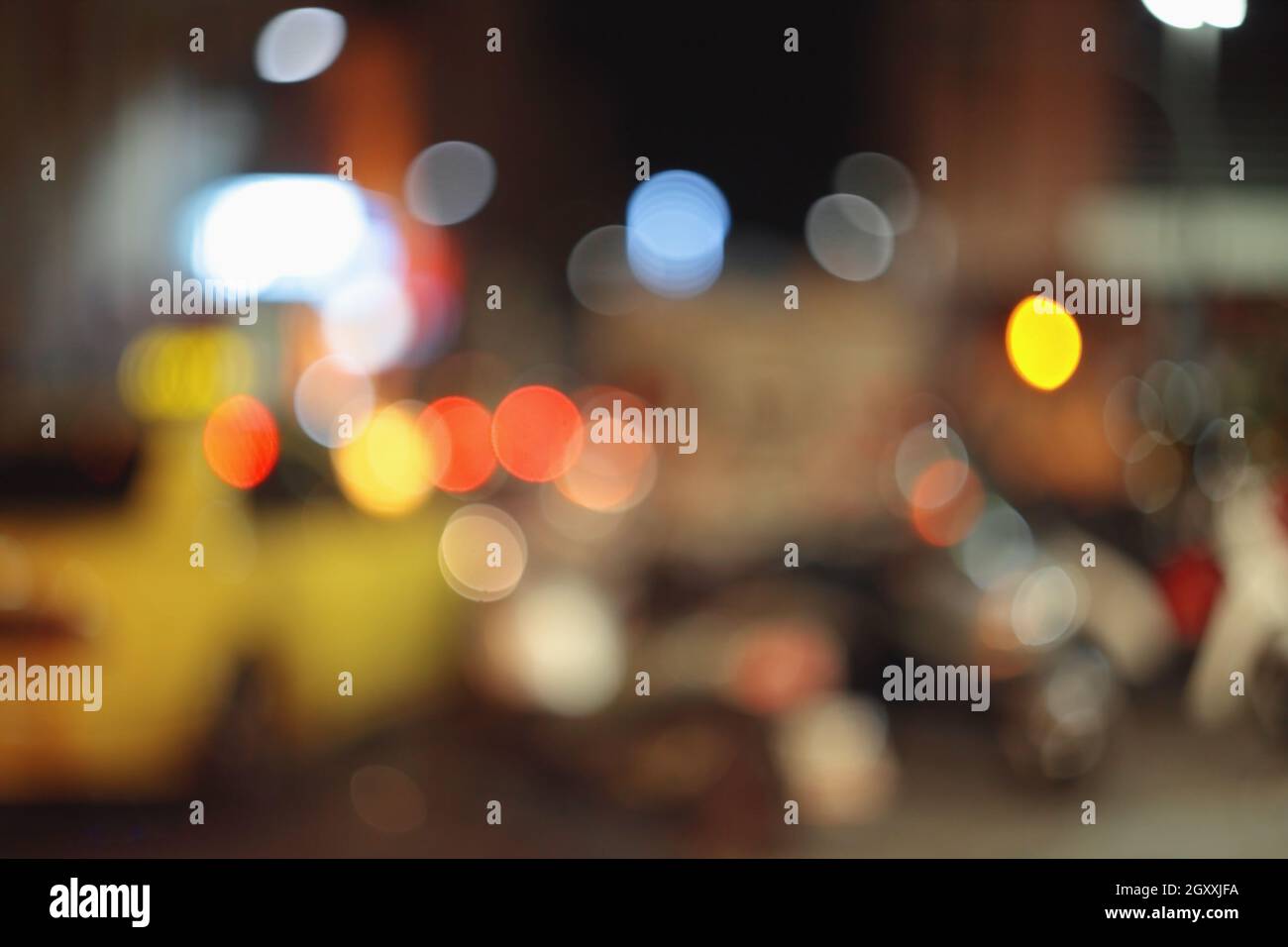 Street Lights Bokeh Stock Photo