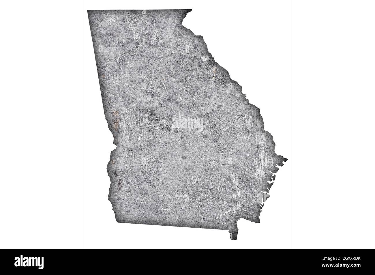 Map of Georgia on weathered concrete Stock Photo - Alamy