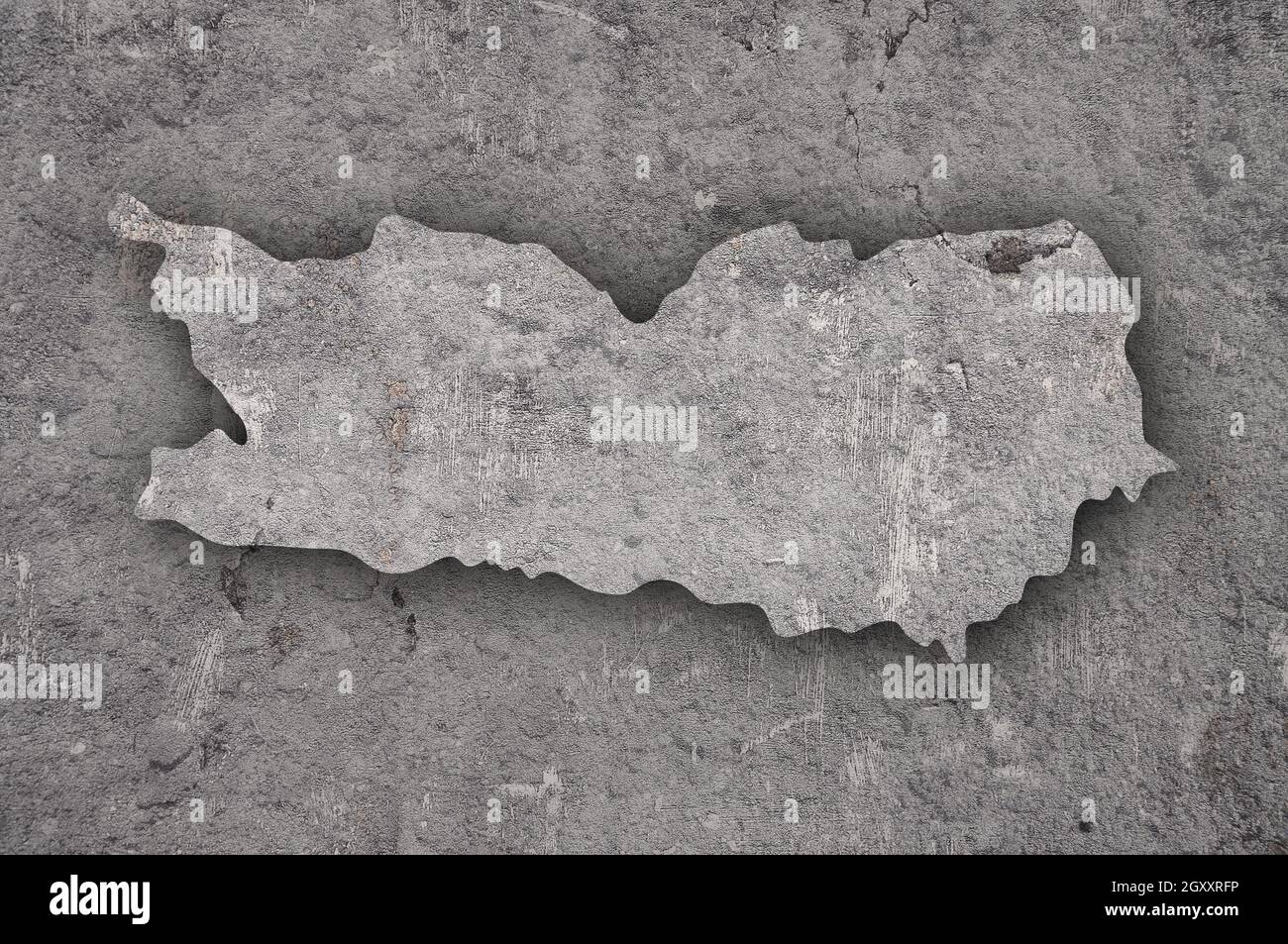 Map of Carinthia on weathered concrete Stock Photo - Alamy