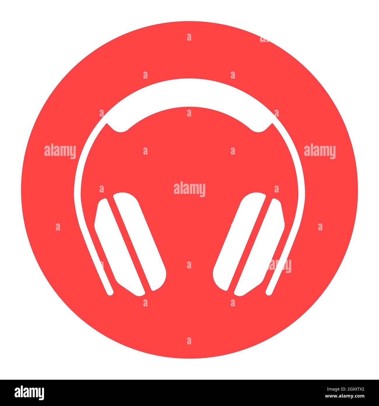 Over-ear headphones vector white glyph icon. Graph symbol for music and ...
