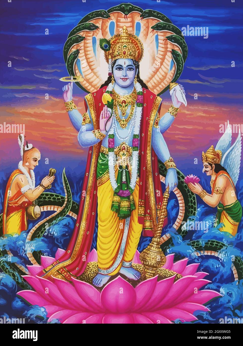 god Surya power of sun hinduism mythology illustration Stock Photo Alamy