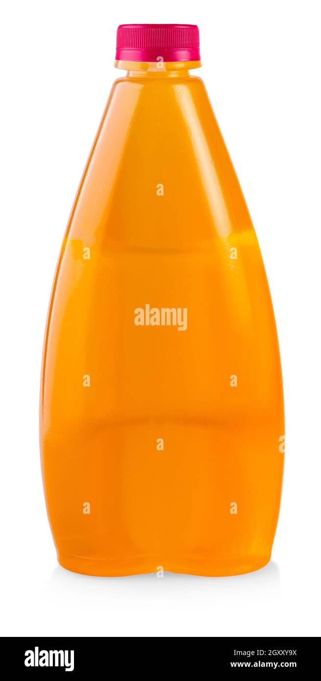 juice in plastic bottle isolated on white background Stock Photo Alamy