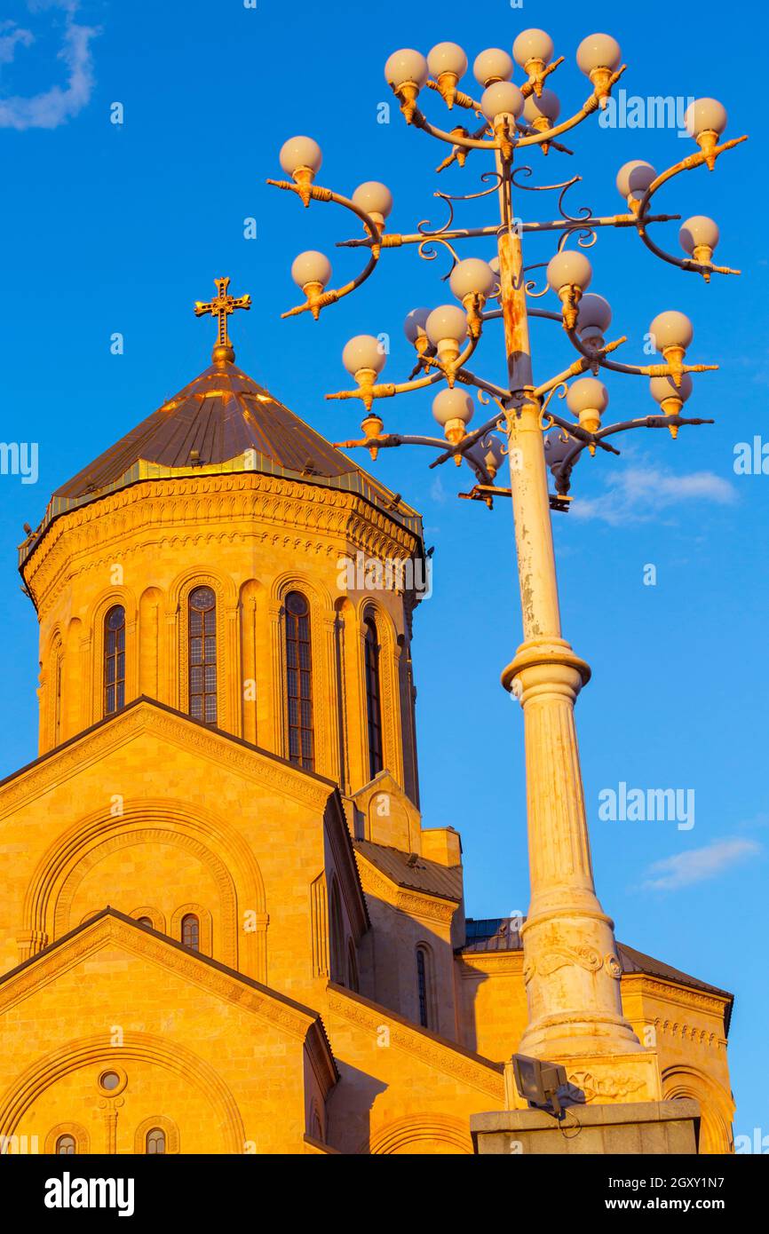 Tbilisi, Georgia Holy Trinity Cathedral or Tsminda Sameba Church in ...