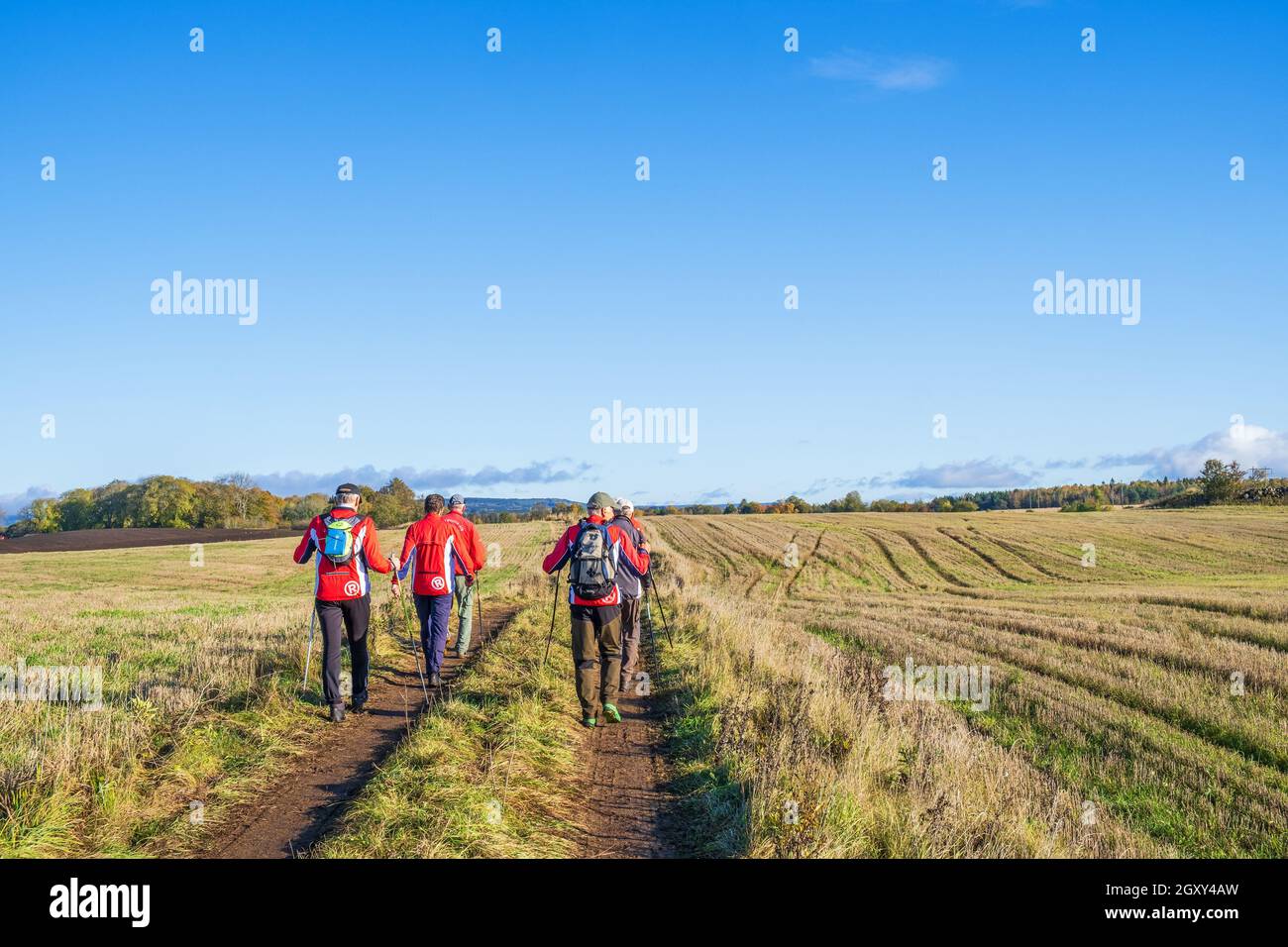 Walk In Countryside Senior countryside walk copy space hi-res stock photography and images ...