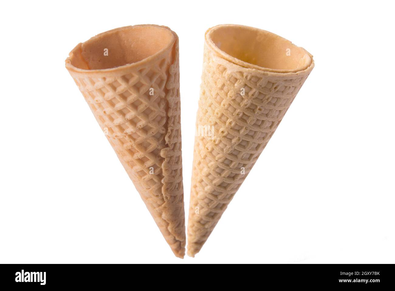 Ice cream cone isolated on white background Stock Photo - Alamy