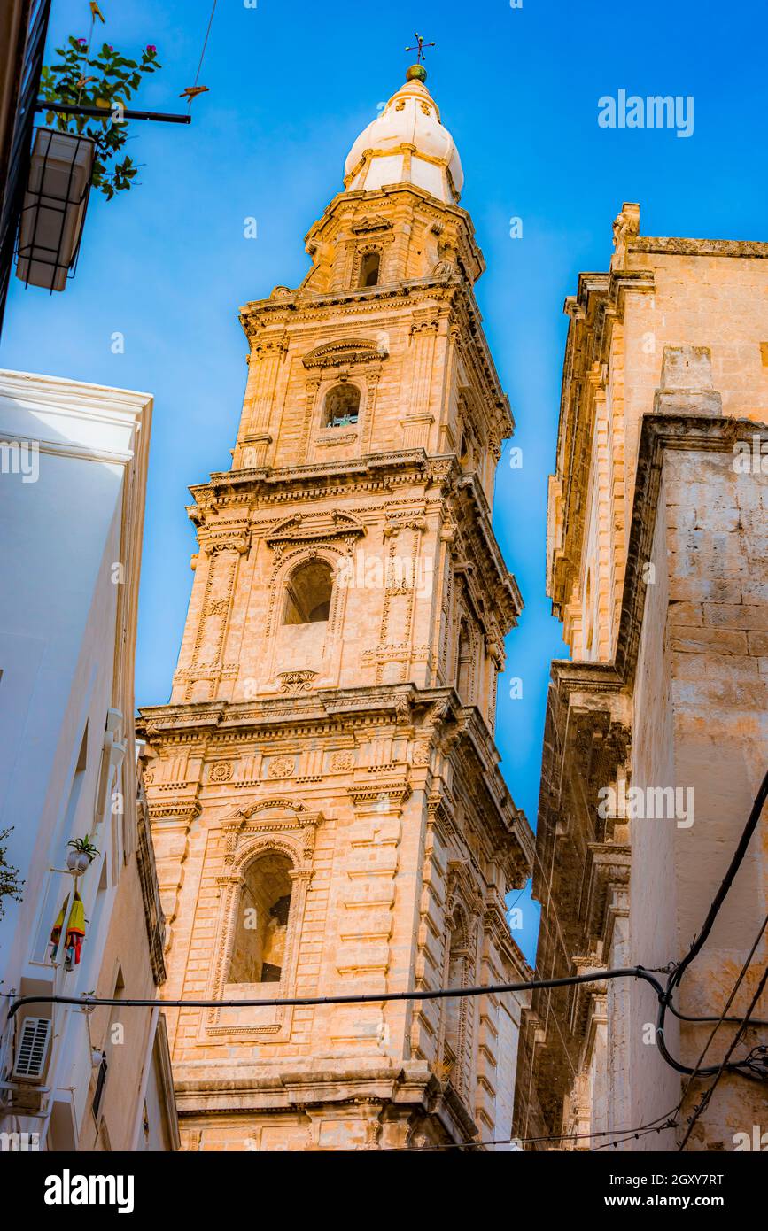 MONOPOLI, ITALY - SEP 2, 2020: Cathedral Maria Santissima della Madia (Basilica Cattedrale Maria Santissima della Madia), Monopoli, Apulia, Italy Stock Photo