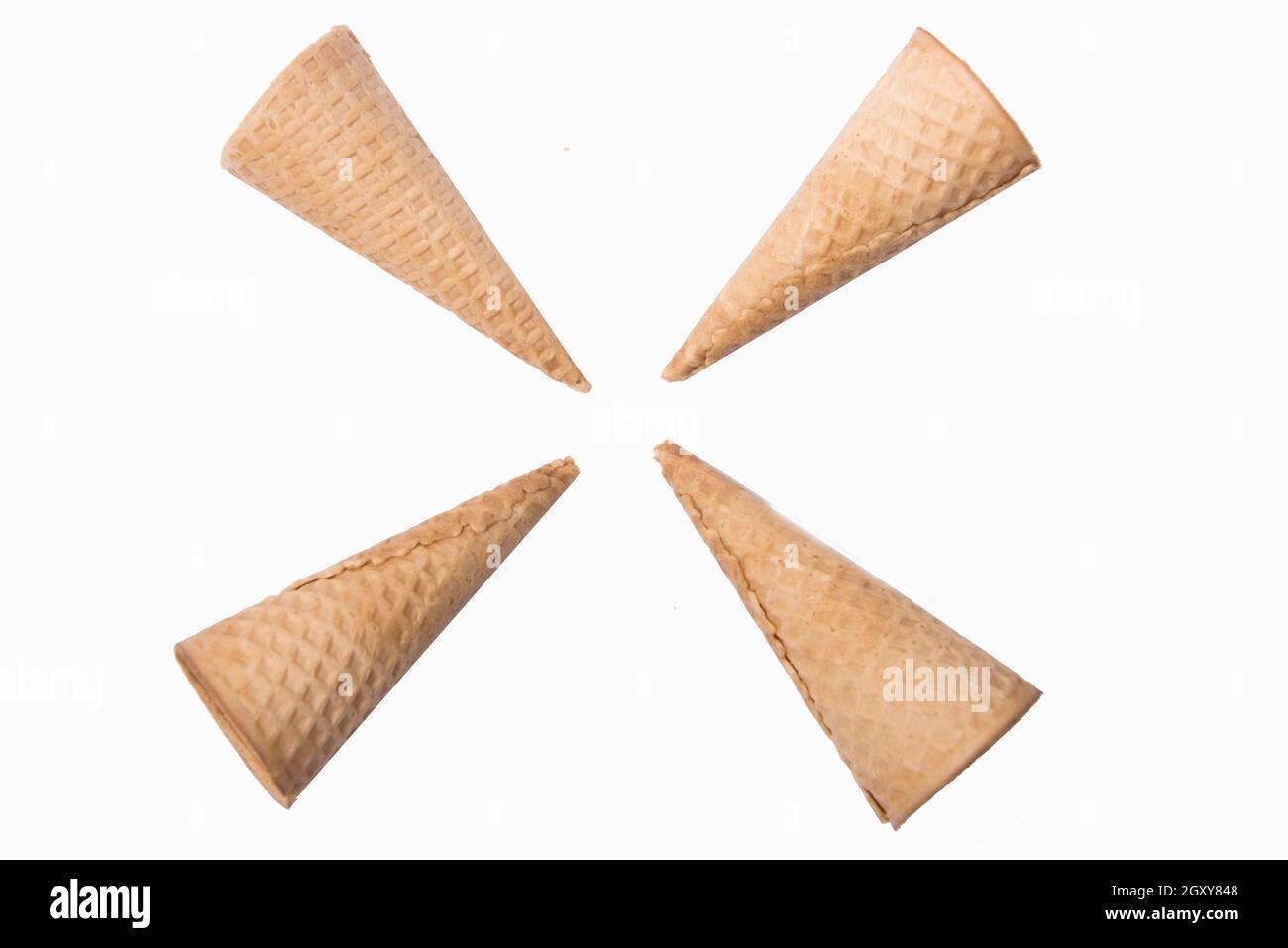 Ice cream cone isolated on white background Stock Photo - Alamy
