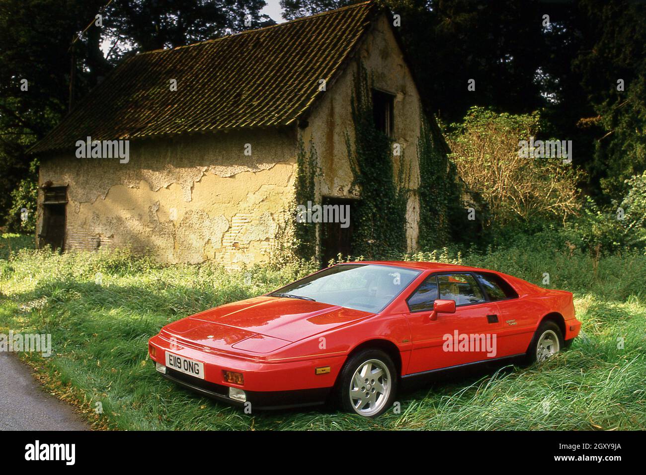 1988 Lotus Esprit Turbo X180 driving in Norfolk UK. Stock Photo