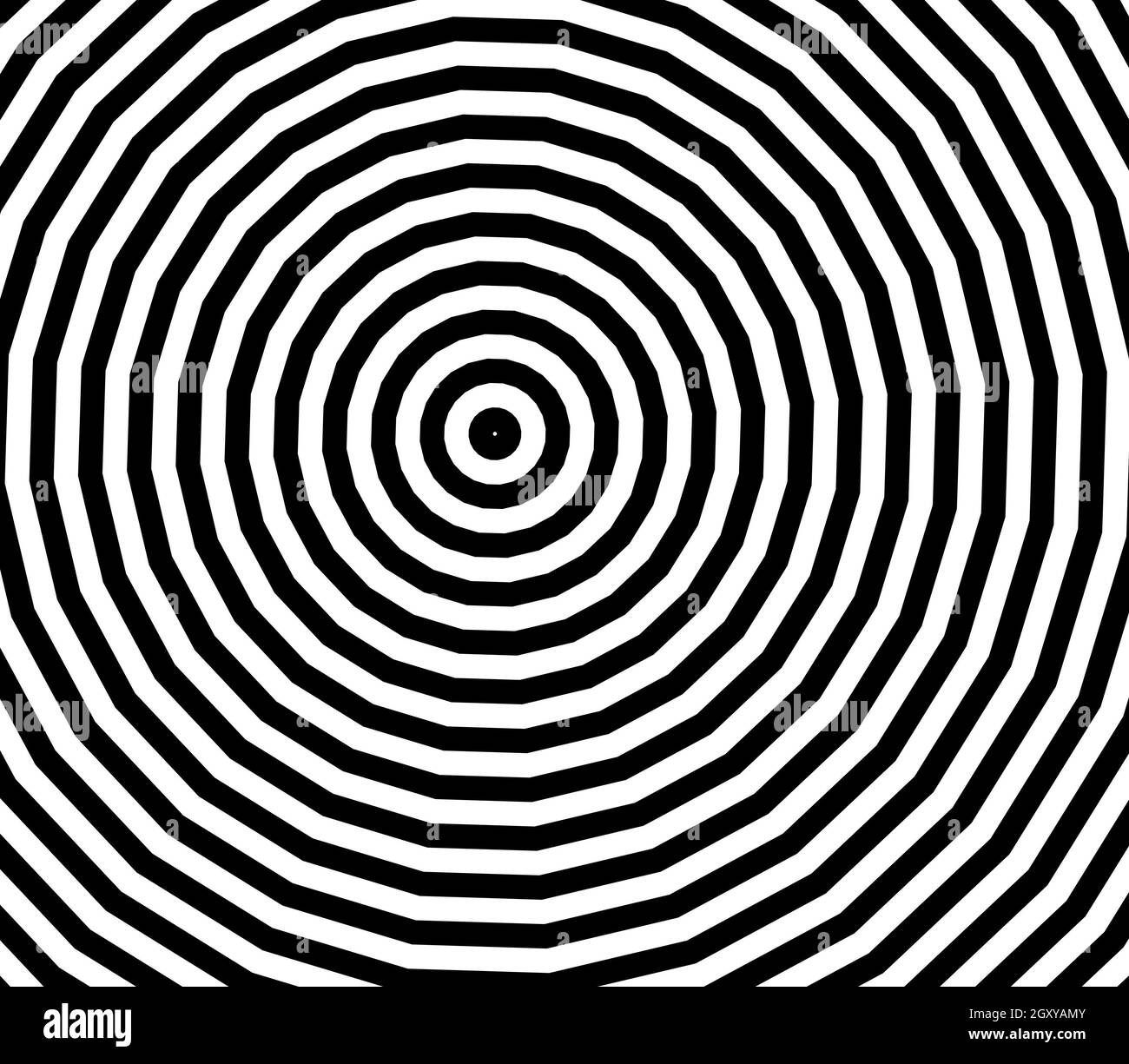 Macro of a black and white spiral pattern, Vector illustration with