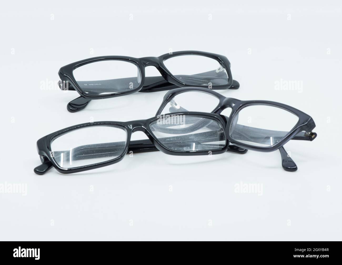 optical glasses with frame as visual aid for nearsightedness or