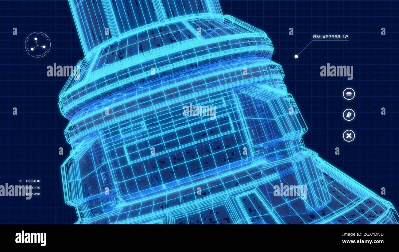 Wireframe tech layout hi-res stock photography and images - Alamy