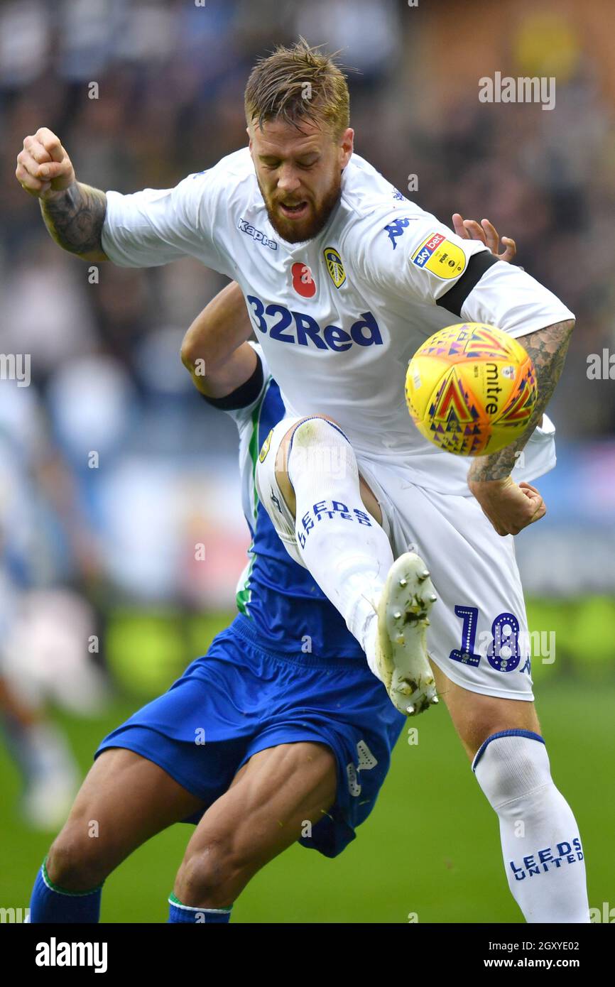 Leeds United's Pontus Jansson in action Stock Photo
