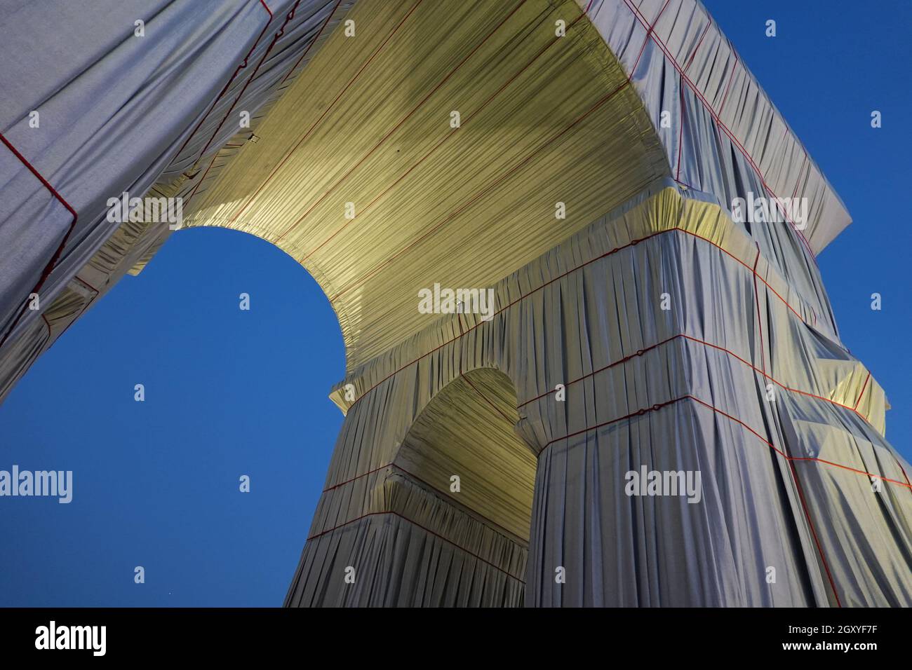 Paris, L'Arc de Triomphe, Wrapped - EDITORIAL ONLY Stock Photo