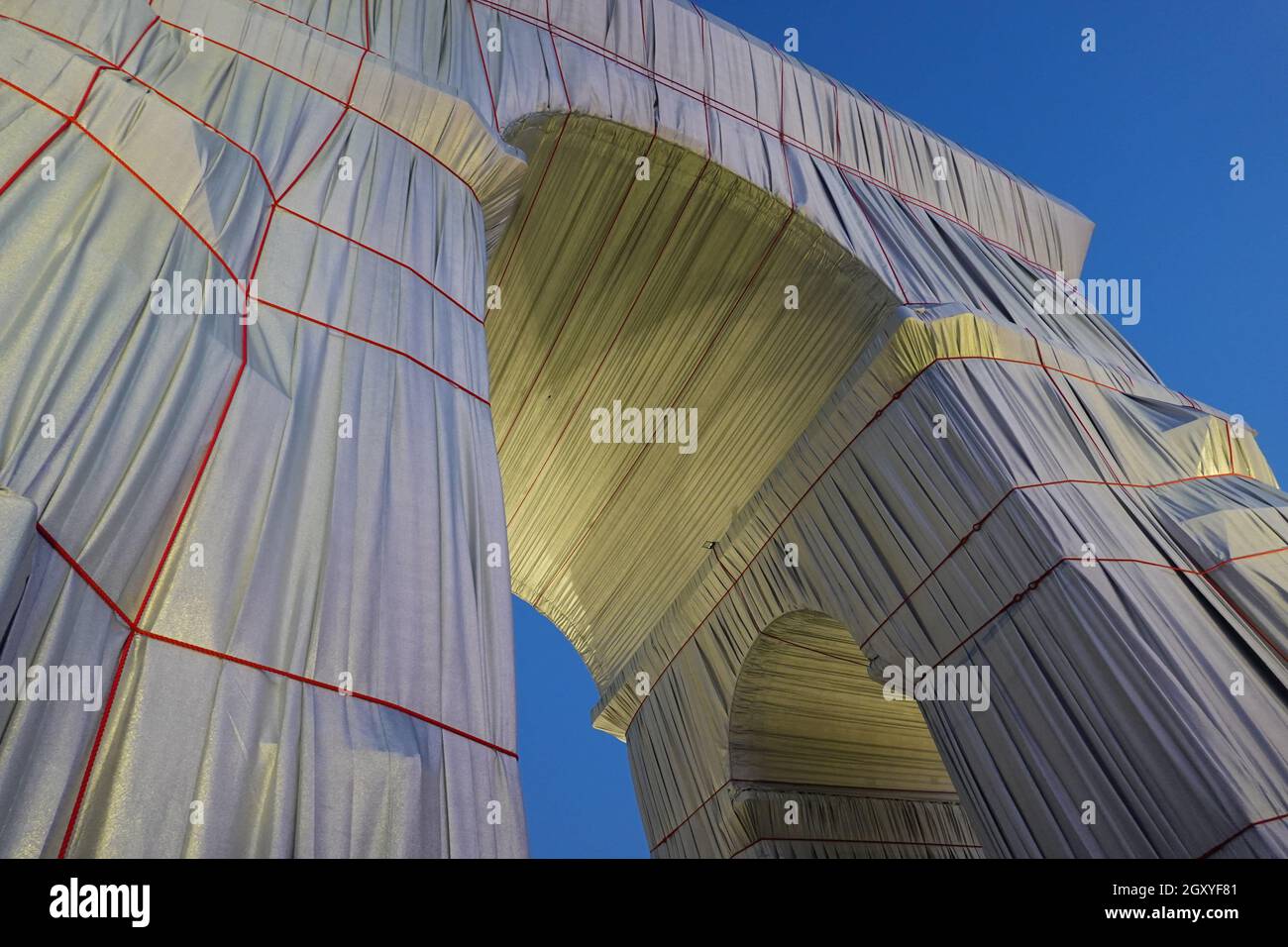 Paris, L'Arc de Triomphe, Wrapped - EDITORIAL ONLY Stock Photo