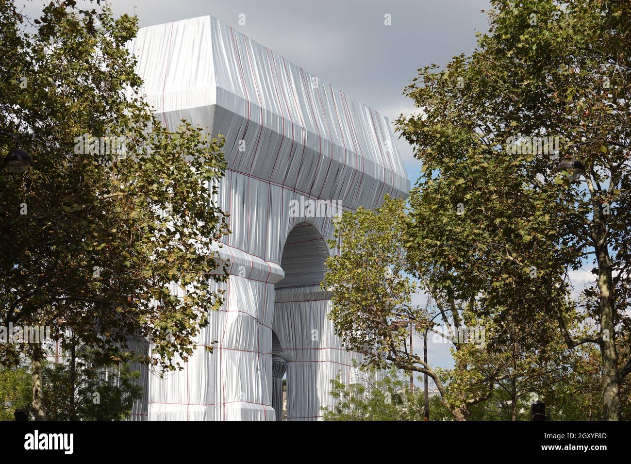 Paris, L'Arc de Triomphe, Wrapped - EDITORIAL ONLY Stock Photo