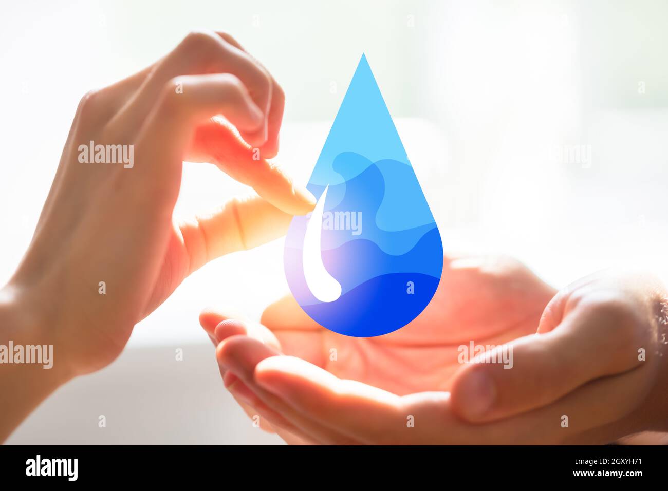 Save Fresh Water. Environment Energy Conservation And Sustainability Stock Photo