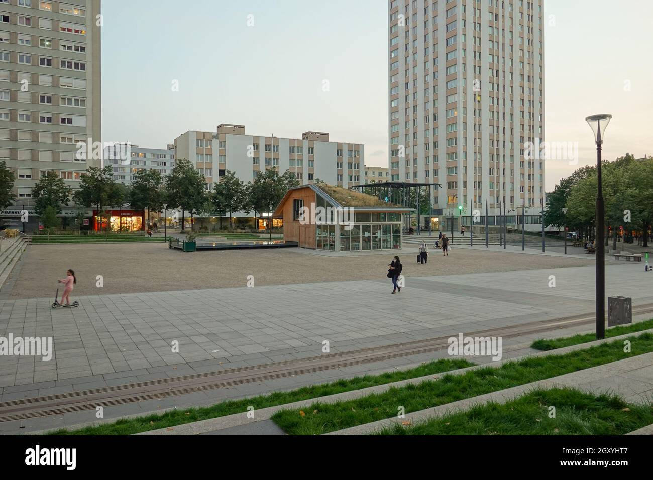 Paris, Place des Fetes Stock Photo Alamy
