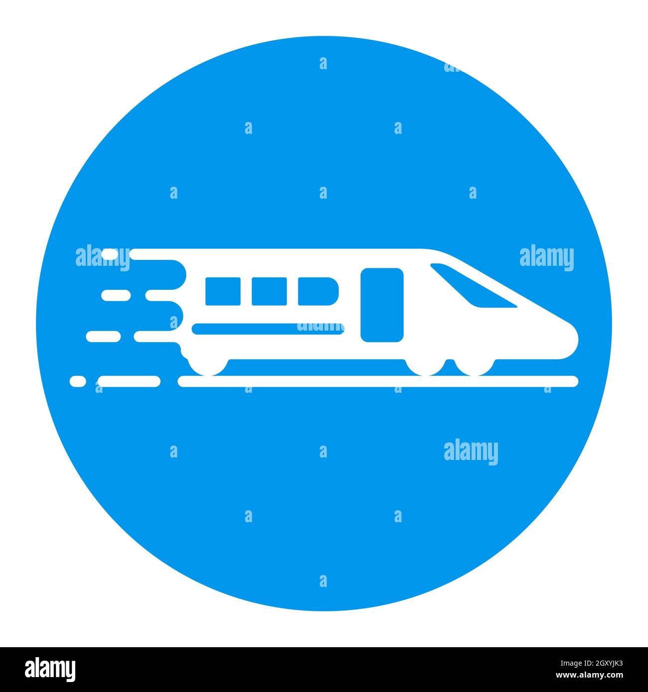 Highspeed passenger train flat vector white glyph icon. Graph symbol for travel and tourism web