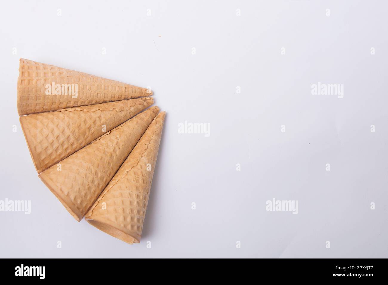 Ice cream cone isolated on white background Stock Photo - Alamy
