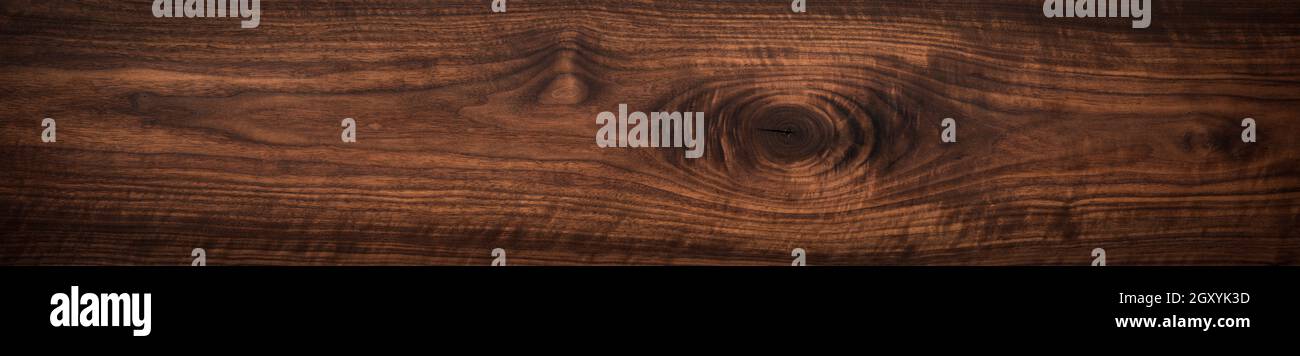 Walnut wood texture. Super long walnut planks texture background.Texture element. Stock Photo