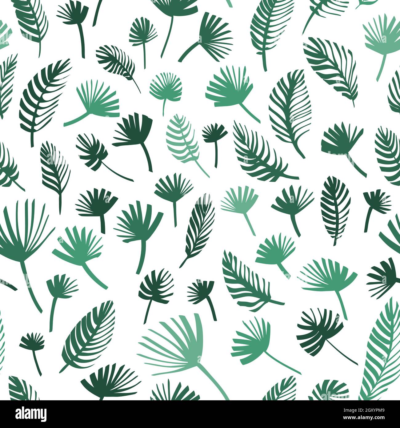 Tropical leaves seamless background pattern. Vector illustration,Palm ...