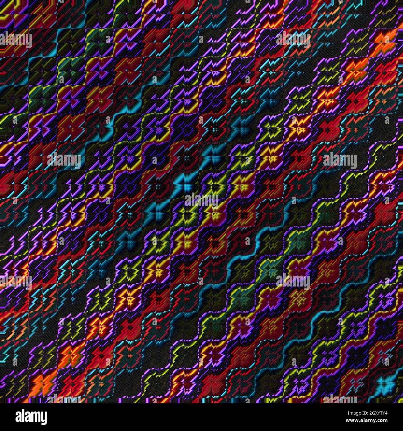 Diagonal striped multicolored modern style pattern Stock Photo